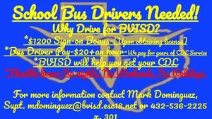 Bus Drivers Needed