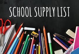 2019-2020 BVISD School Supply List